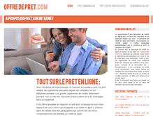 Tablet Screenshot of offre-de-pret.com